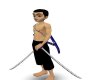 animated blue katanas