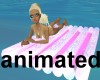 transparent pink raft