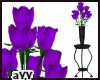 PurpleRoses Black Vase
