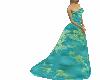 LIGHT BLUE N GREEN GOWN