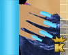{K} Blue Long Nails