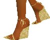 gold diamond wedge shoes