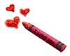 sticker red color love