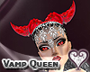 Vamp Queen mask in silver