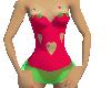 Red rose Corset