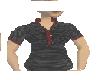 Polo shirt black and red