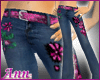Heart Denims HOT PINK