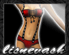 (L) Red Tube Top Bikini