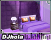 (DJ) PURPLE DRAPE BED �