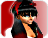 Black and red silky