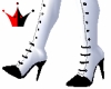 White brocade boots
