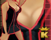 {K} Black Leather /Red