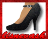 (L) Black Sparkle Pumps
