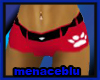 [MB]RED PAWPRINT SHORTS