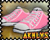 [F] Pink canvas sneakers