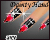 aYY-Dainty Hand Diamond Nails Red