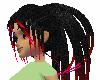 $V$ black with red/pink